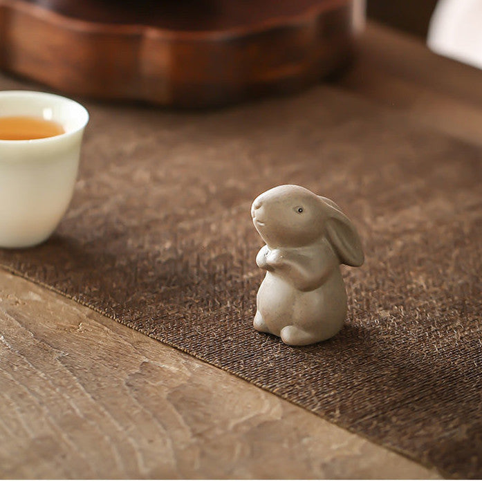 Fingertip Tea Pet 12 Chinese Zodiac Pig Sheep Rabbit Purple Sand Ornament