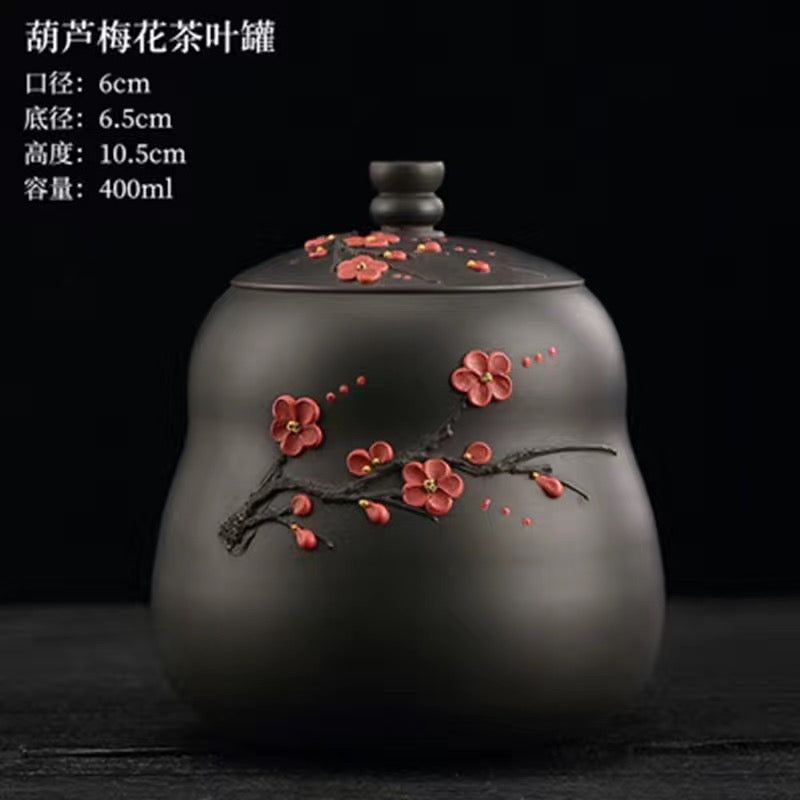 Yunnan Jianshui purple pottery purple sand teapot pure handmade high-end plum blossom set