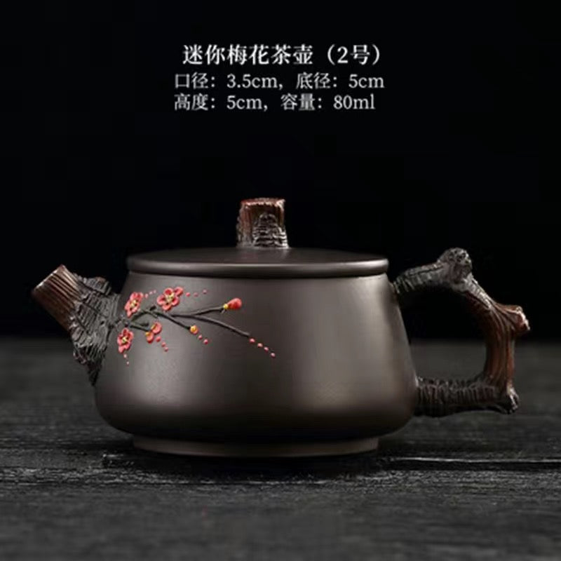 Yunnan Jianshui purple pottery purple sand teapot pure handmade high-end plum blossom set