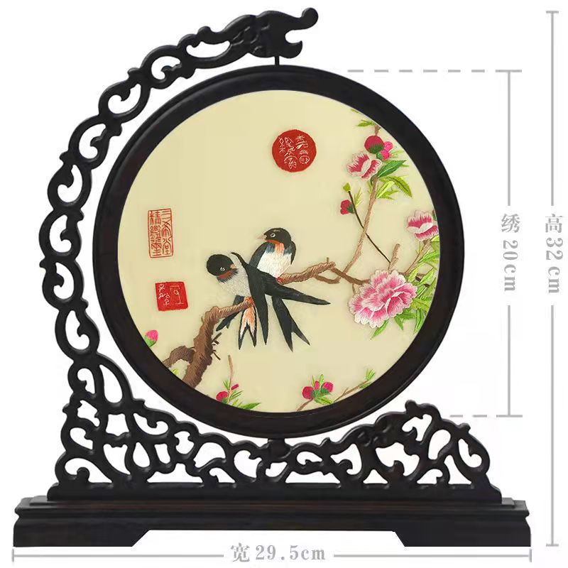 Suzhou embroidery handmade double-sided embroidery ornament