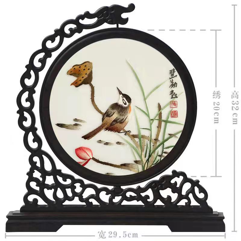 Suzhou embroidery handmade double-sided embroidery ornament