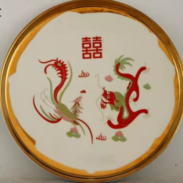 Antique Dragon and Phoenix Teapot Teacup Set