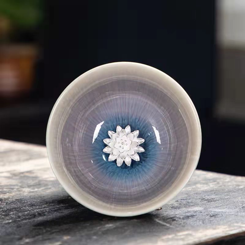 3D Ice dragon and phoenix Teacup Set