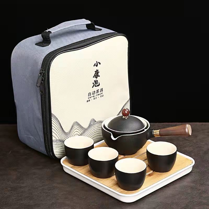 Revolving Teapot Travel Teacup Set (Multicolor)