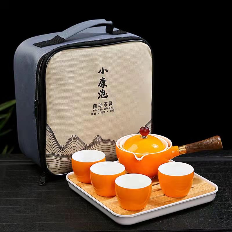 Revolving Teapot Travel Teacup Set (Multicolor)