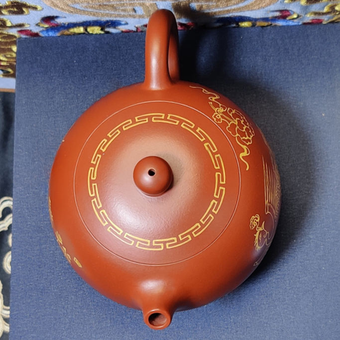 Phoenix Red Purple Clay Zisha Xishi Teapot