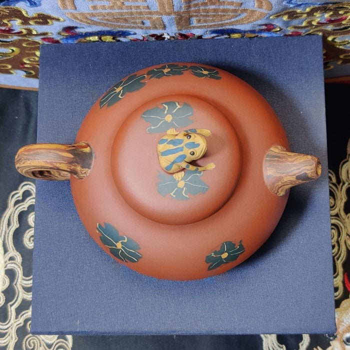 Frog Purple Clay Zisha Teapot