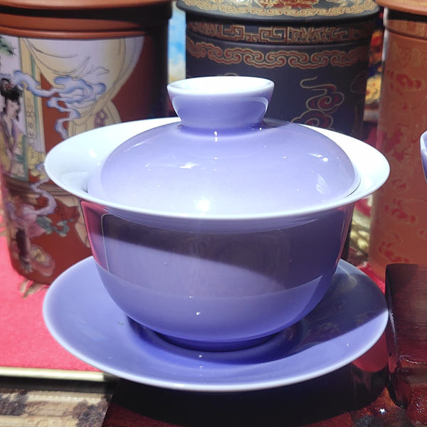 Handmade Smoked Purple Teacup/Teapot