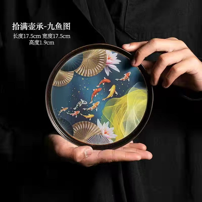 Enamel Art Tea Tray