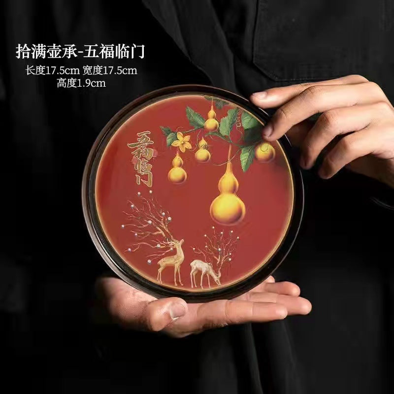 Enamel Art Tea Tray