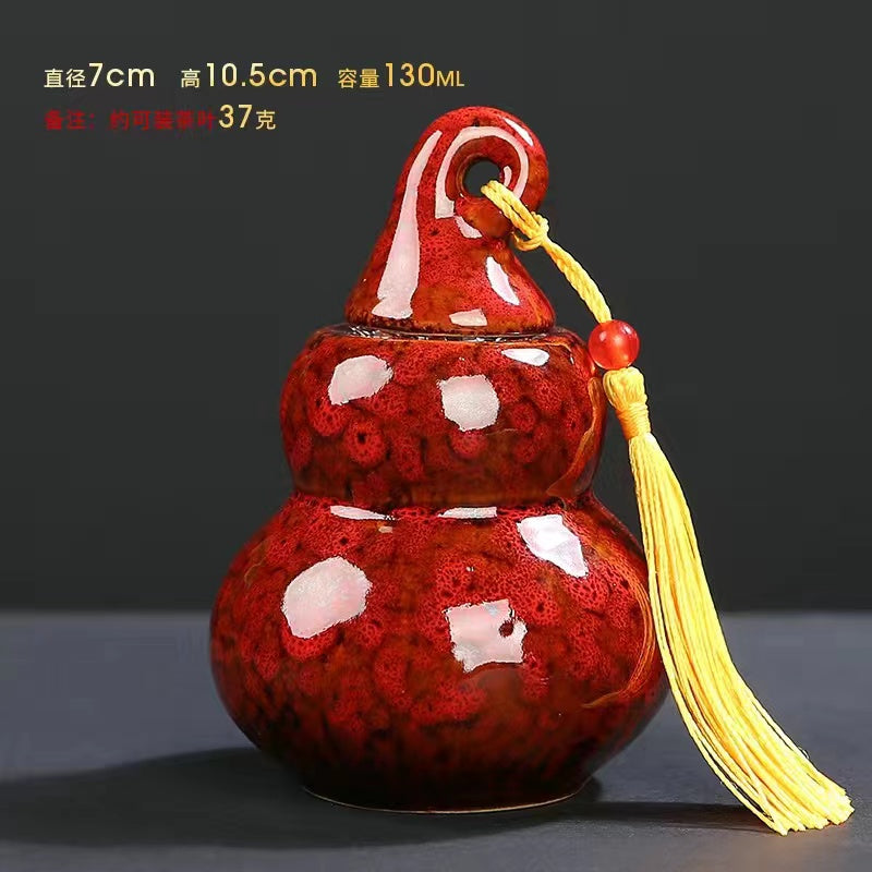 Kiln-turned Gourd Tea Jar