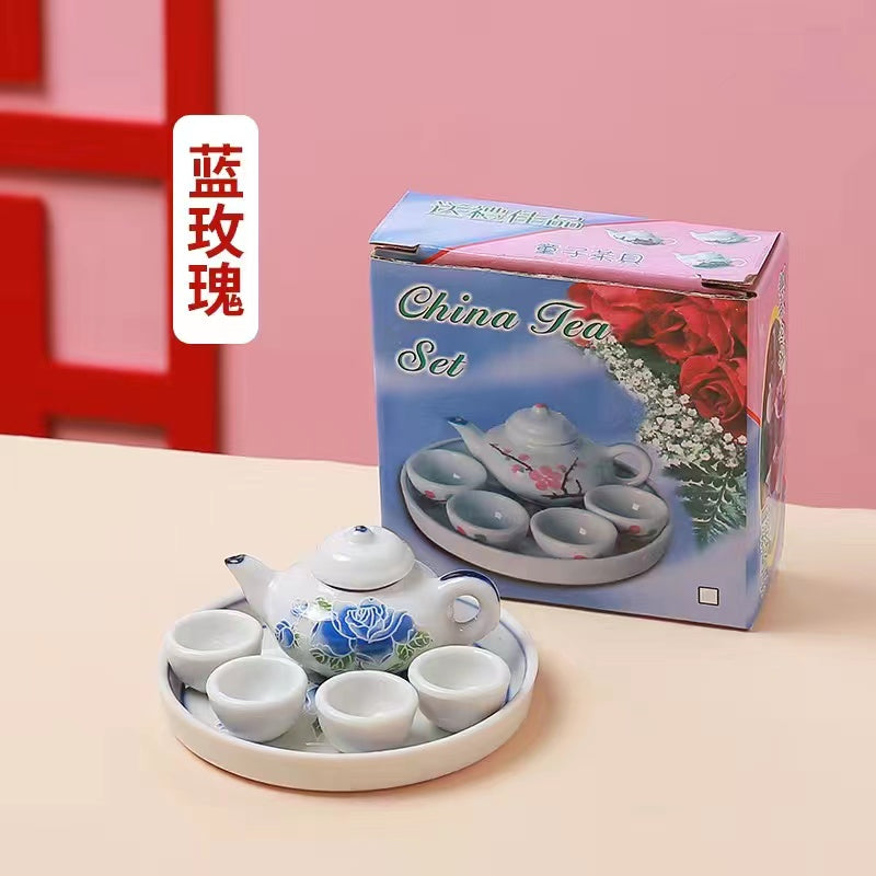 Mini brewing tea ceramic tea set simulation tea art