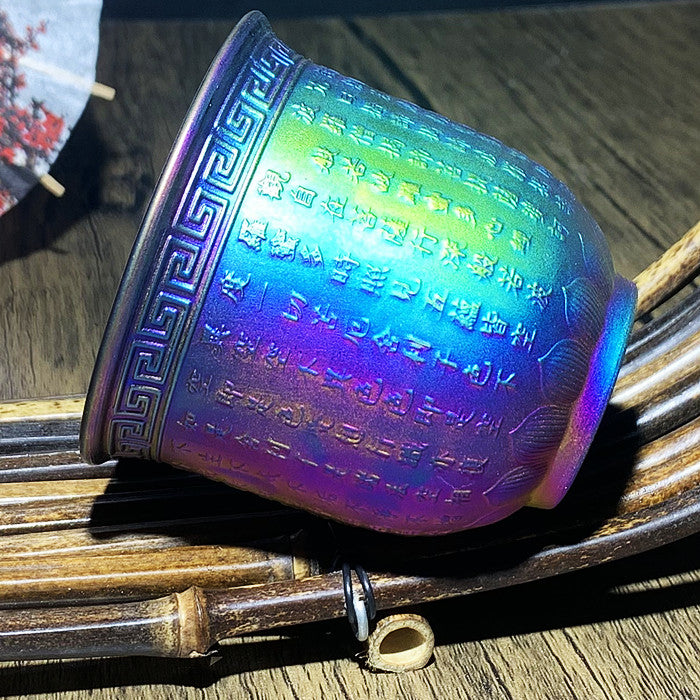 Colorful Scripture Kong Fu Tea Cup