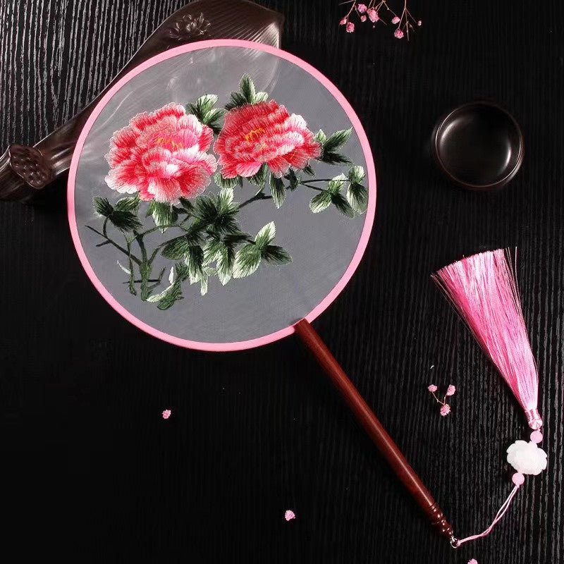 Economical Ancient style embroidery fan