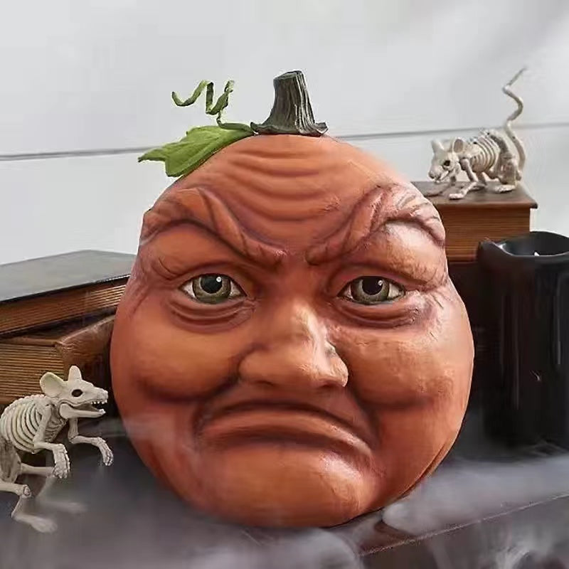 Halloween-------Strange pumpkin human head resin ornament