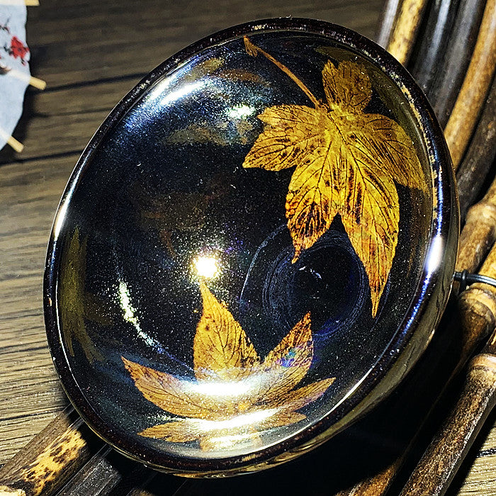 Master Collection -Yaobian golden leaves Jianzhan Teacup (M27）