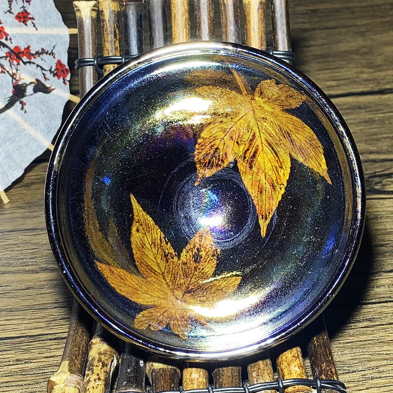 Master Collection -Yaobian golden leaves Jianzhan Teacup (M27）