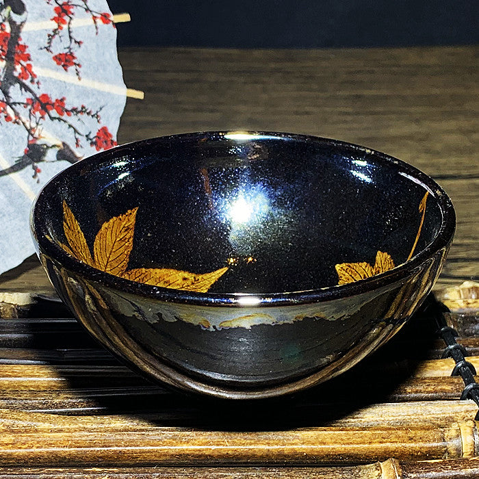 Master Collection -Yaobian golden leaves Jianzhan Teacup (M27）