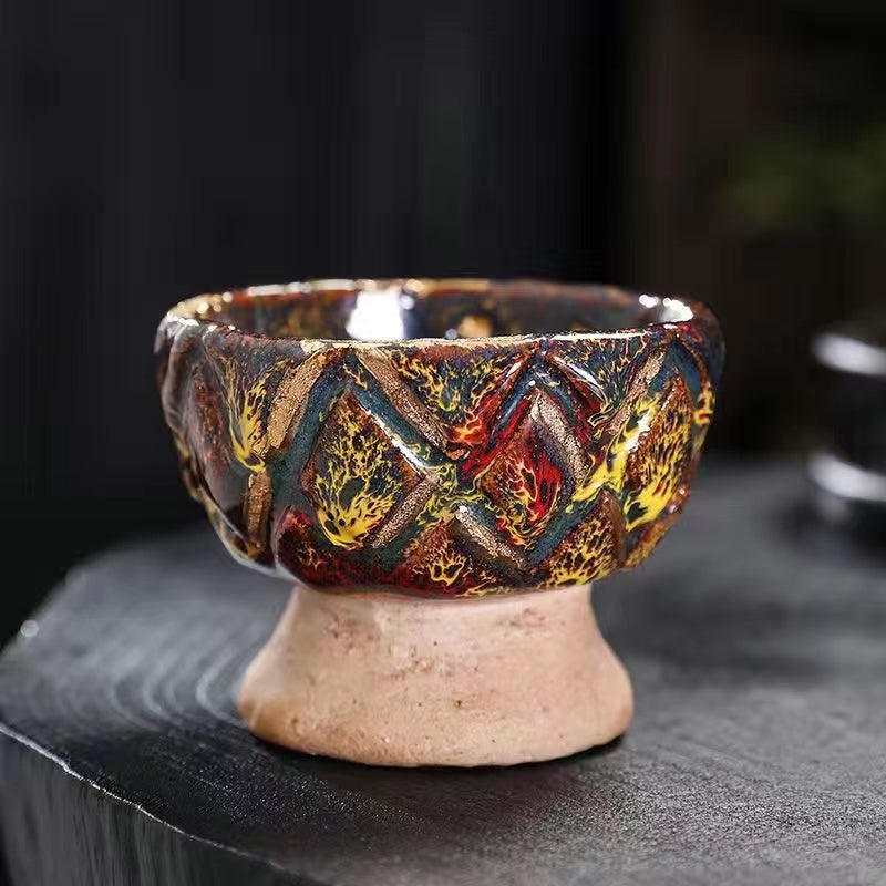 Master Collection----High-end master award-winning Shino yaki Tea cup(M282)