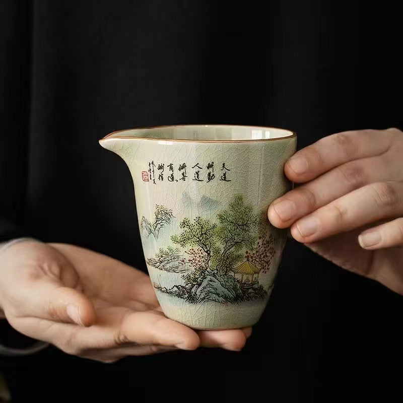 Thousand miles of rivers and mountains Ru kiln Gaiwan/Teapot / Teacup / Cup Set