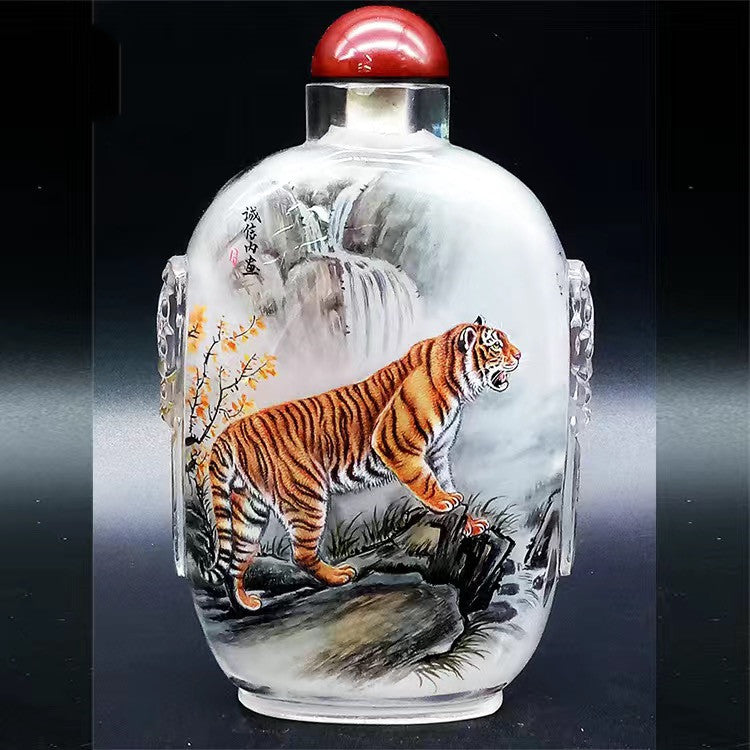 Inside painting-----Crystal inside-painted pots pure handmade collectible crafts ornaments