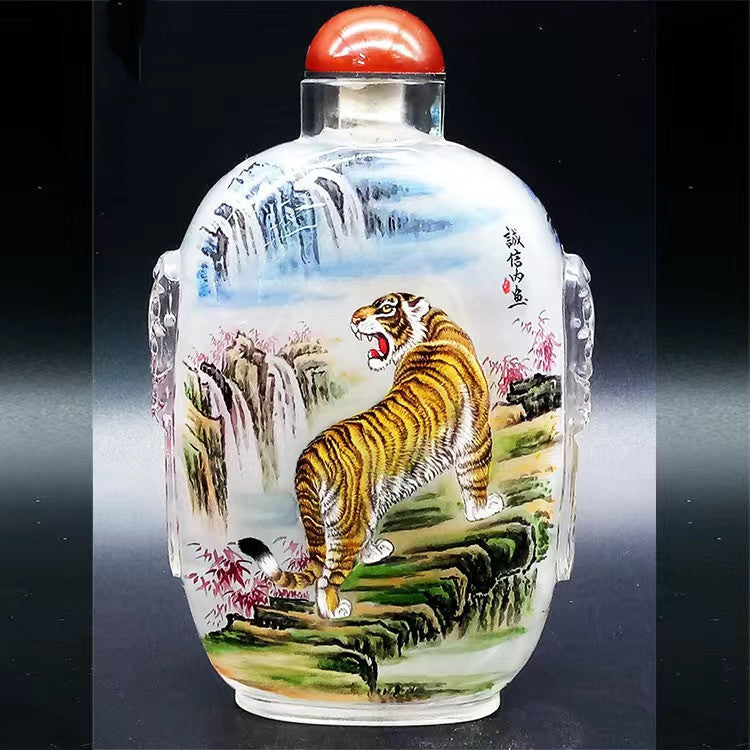 Inside painting-----Crystal inside-painted pots pure handmade collectible crafts ornaments