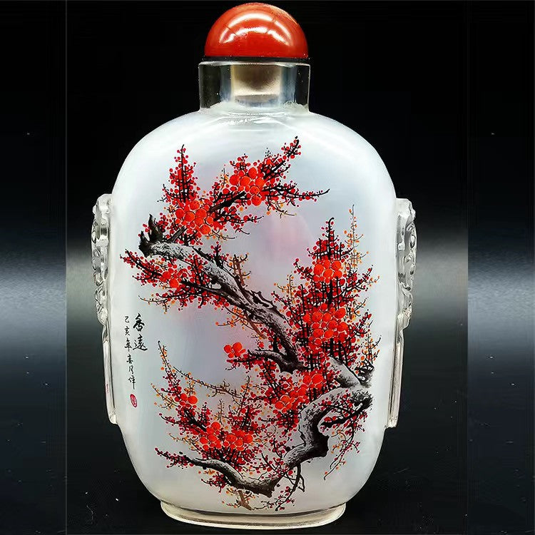 Inside painting-----Crystal inside-painted pots pure handmade collectible crafts ornaments