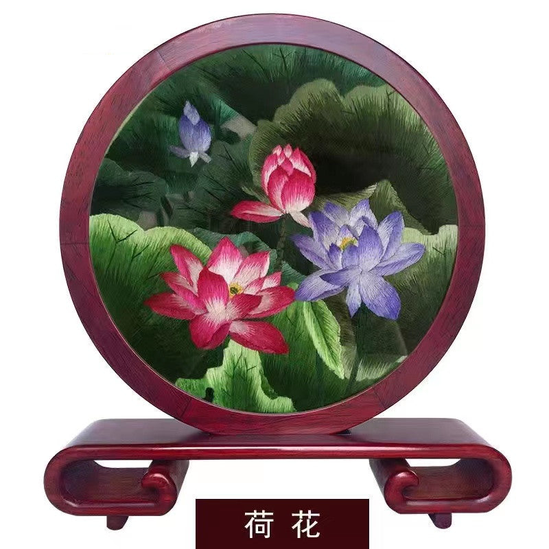 Embroidery--- Handmade double-sided embroidery ornaments