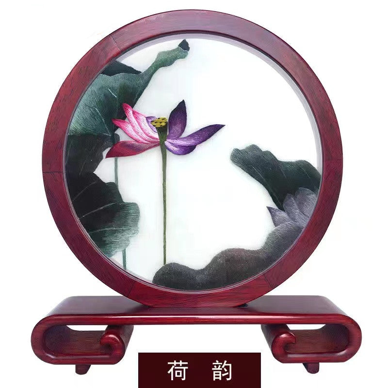 Embroidery--- Handmade double-sided embroidery ornaments