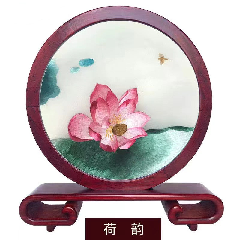 Embroidery--- Handmade double-sided embroidery ornaments