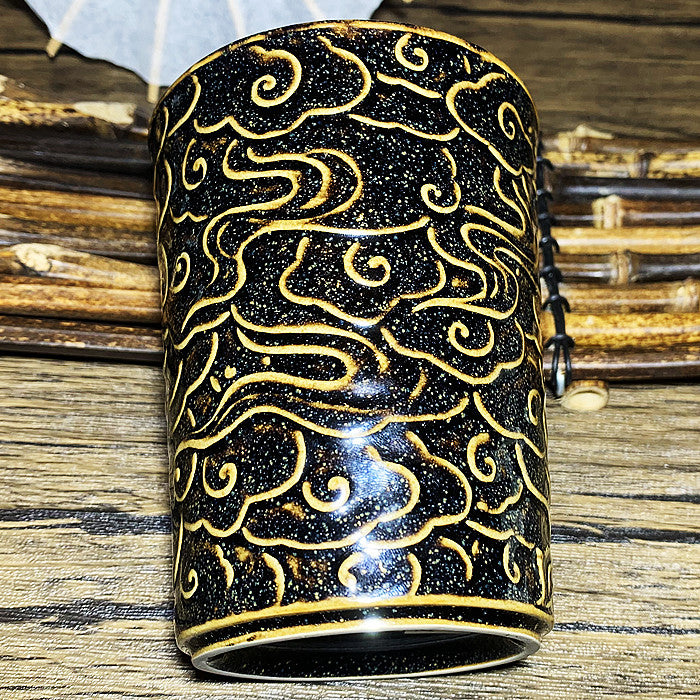 Master Collection---Black lucky cloud teacup(M381)