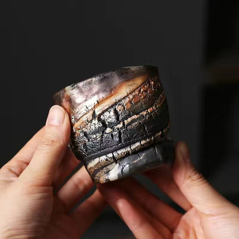Master Collection---Zhiyeshao Handmade hand-crafted earthenware Teacup(M385)