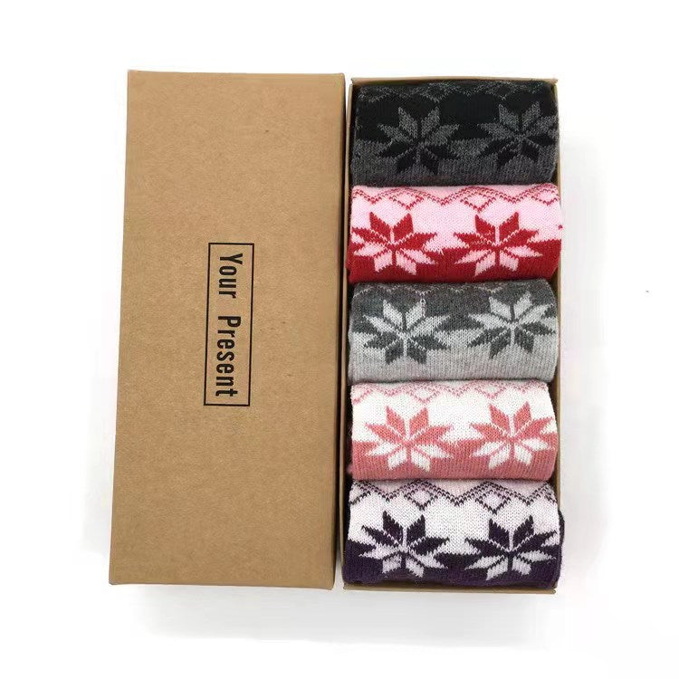 Gift box wool winter Christmas socks