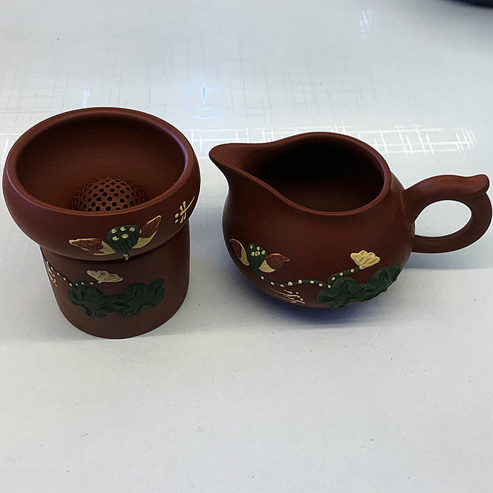 Purple sand frog Set combination Teacup/Justice Cup/Teapot