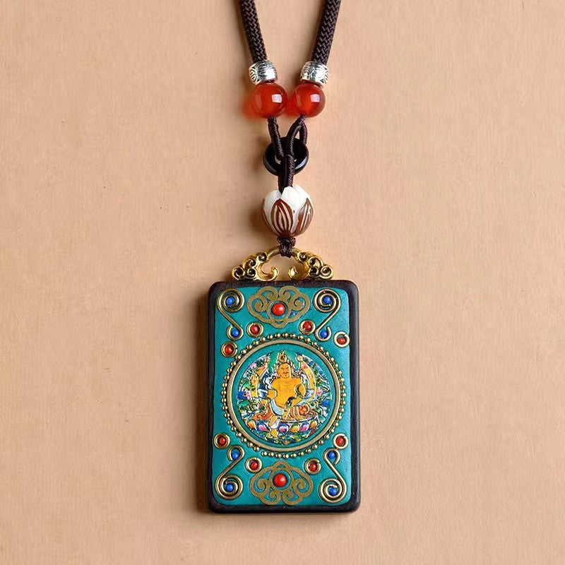 Ebony Pendant Tibetan Style Pendant for Wealth and Transit