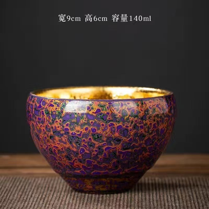 Master Collection--Different Colors Round Golden Daqi Lacquer Series Teacup (M150)
