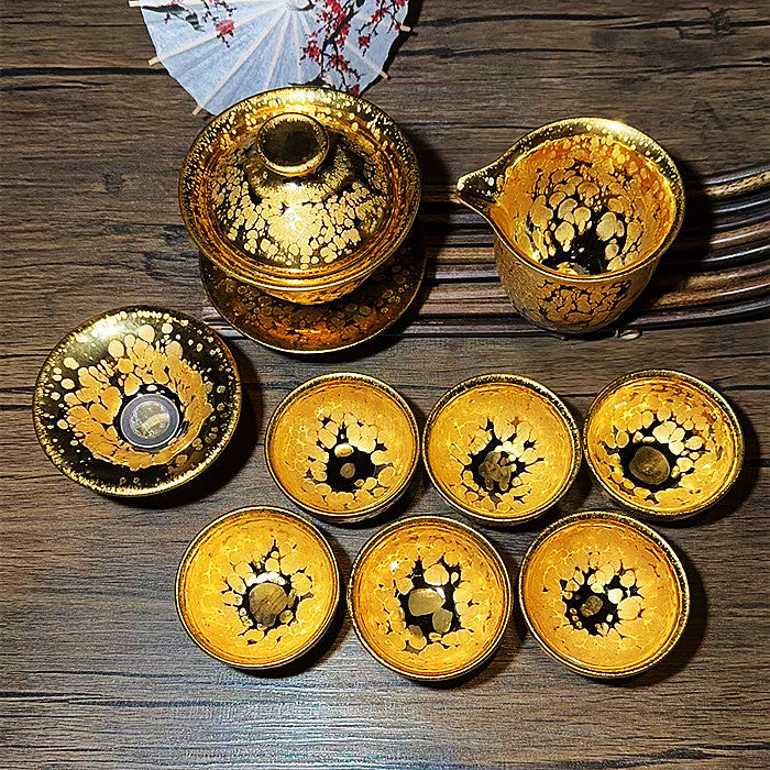 Master Collection---High-end handmade gold Teacup set(M525)