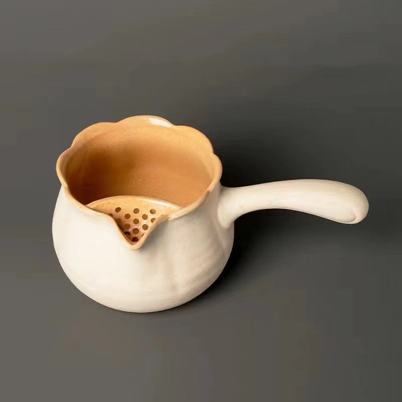 Side handle tea boiler Antique coarse ceramic white clay electric pottery stove