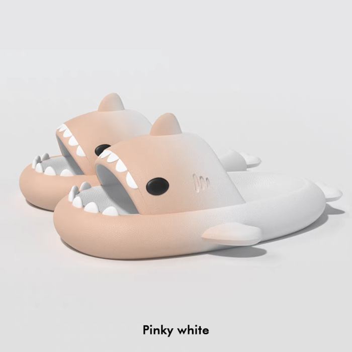 Summer gradient color sponge shark slippers