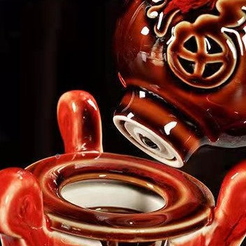 Kiln Double Pixiu Semi-Automatic Teapot/teacup Set