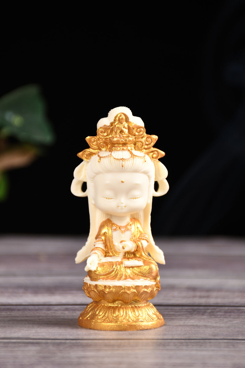 Ivory Fruit Guanyin Bodhisattva Ornament