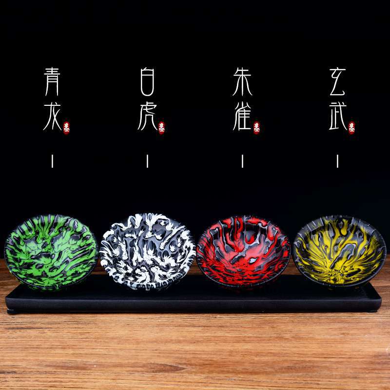 AMAZING SET - Four Great Mythical Beasts Teacup